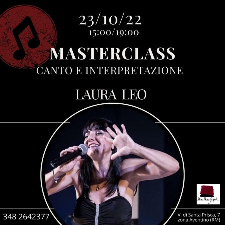23.10.2022 Masterclass di Canto e Interpretazione